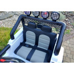 Elektrické autíčko - Jeep S2388 - nelakované - biele